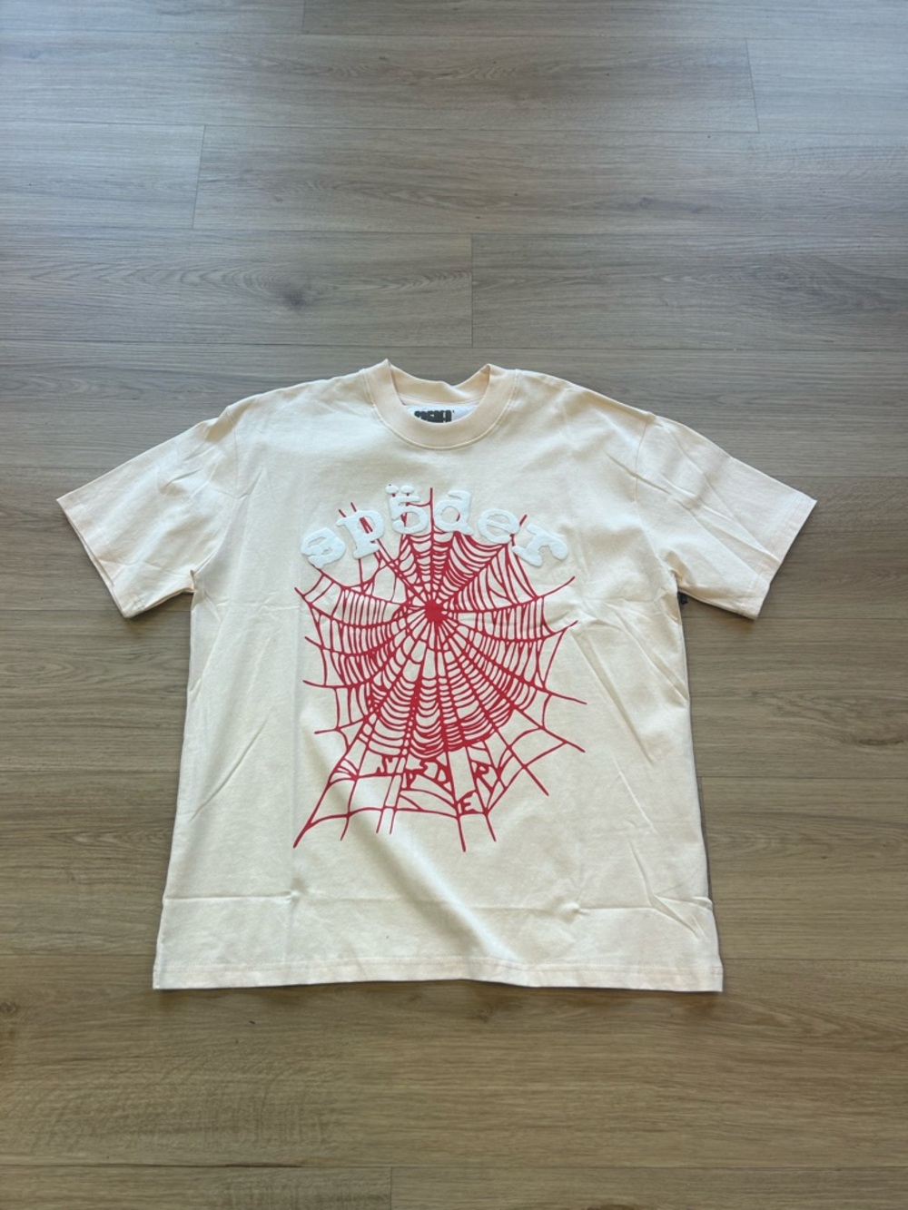 White Spider Web Graphic Short Sleeve Tee